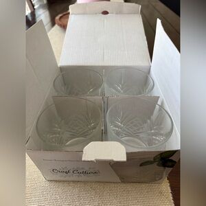 Clear Cut-Glasses, Set of 4